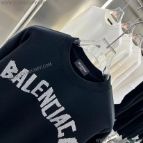 バレンシアガ 偽物 ロゴ オーバーサイズ クルーネック スウェット bah36419
