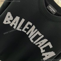 バレンシアガ 偽物 ロゴ オーバーサイズ クルーネック スウェット bah36419