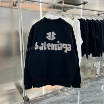 バレンシアガ 偽物 ロゴ オーバーサイズ クルーネック スウェット bah36419