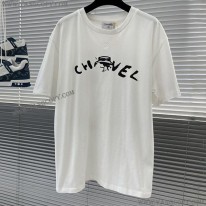 シャネル 偽物 コットン ショート Tシャツ 半袖 shy39747