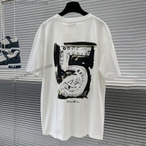 シャネル 偽物 コットン ショート Tシャツ 半袖 shy39747