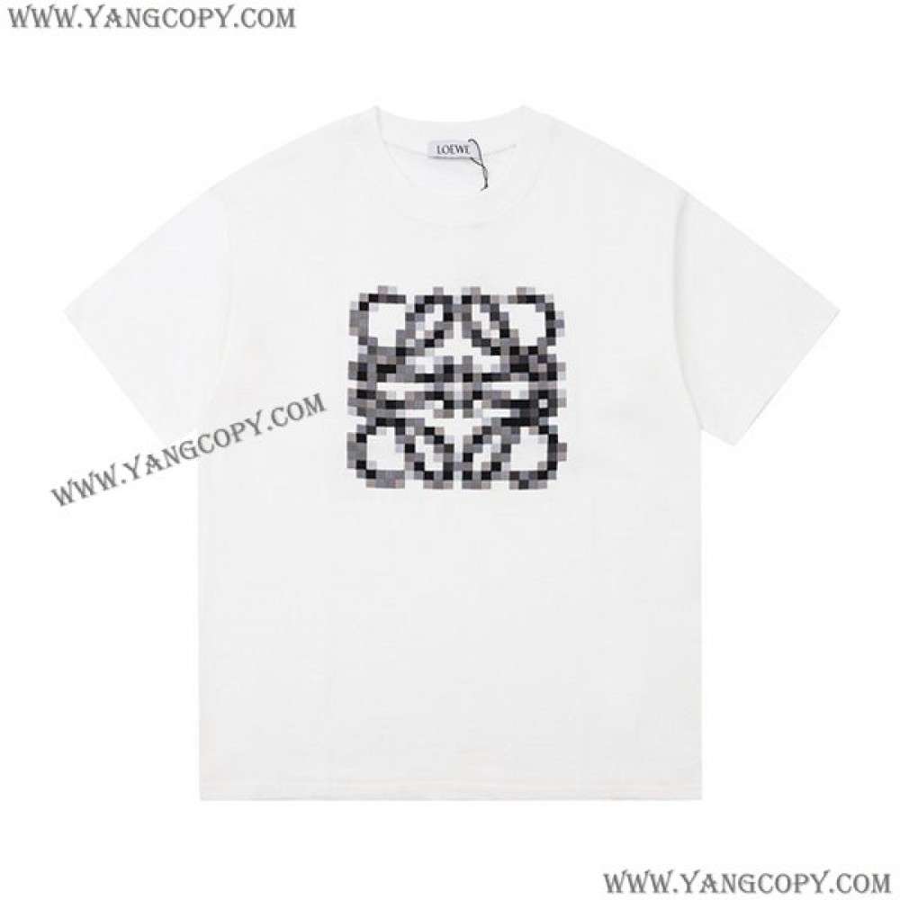 ロエベ コピー  アナグラム ピクセレイテッド Tシャツ S540Y22X35
