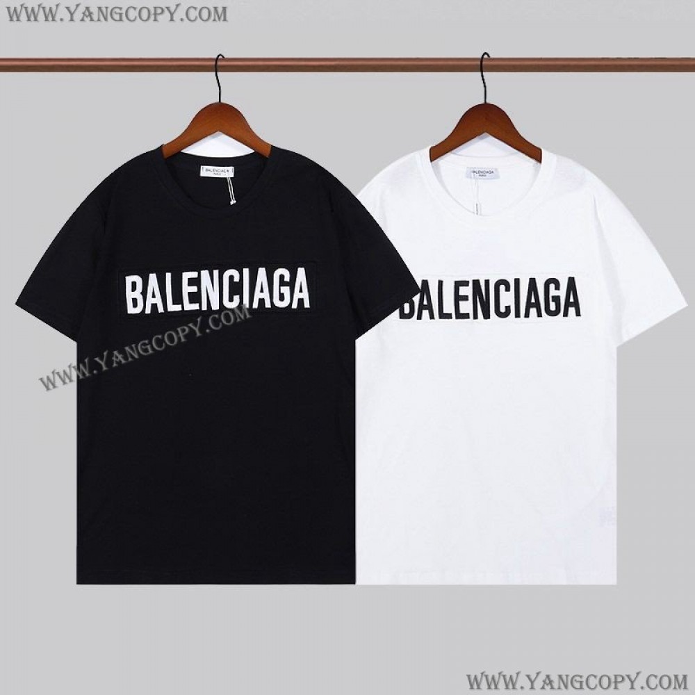 バレンシアガ コピー ロゴ Tシャツ 2色 baj02423