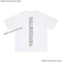 バレンシアガ 偽物 Tシャツ 激安コットン ホワイト 男女兼用 bau09824