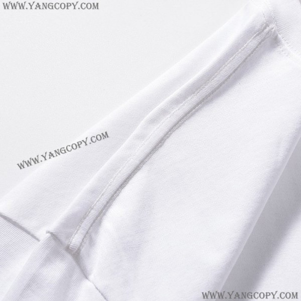 バレンシアガ 偽物 Tシャツ 激安コットン ホワイト 男女兼用 bau09824