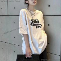 バレンシアガ コピー HAND DRAWN BB ICON Tシャツ 2色 bab68188