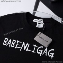バレンシアガ コピー メンズ LOGO ミディアムフィット Tシャツ パロディ baf97377