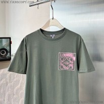 ロエベ スーパーコピー  アナグラム ロゴ コットン 半袖Tシャツ lon28914