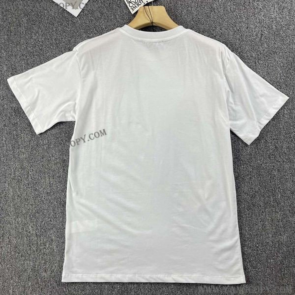 ロエベ 偽物  マルチカラー グラフィック コットン Tシャツ 2色 lot48125