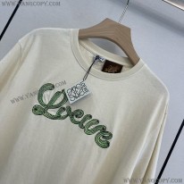 ロエベ コピー  サボテンロゴがカワイイシンプル半袖Tシャツ lop93191