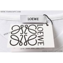 ロエベ スーパーコピー  Tシャツ ロゴプリントクルーネック半袖Tシャツ lom91740