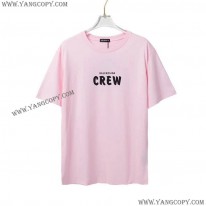 バレンシアガ 偽物 CREWロゴ Tシャツ ピンク bad01870
