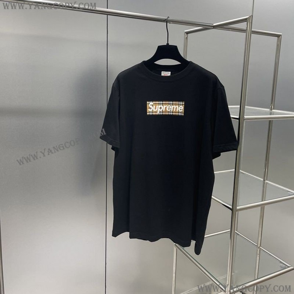 シュプリーム スーパーコピー × バーバリー ボックスロゴ Tシャツ Sha47487