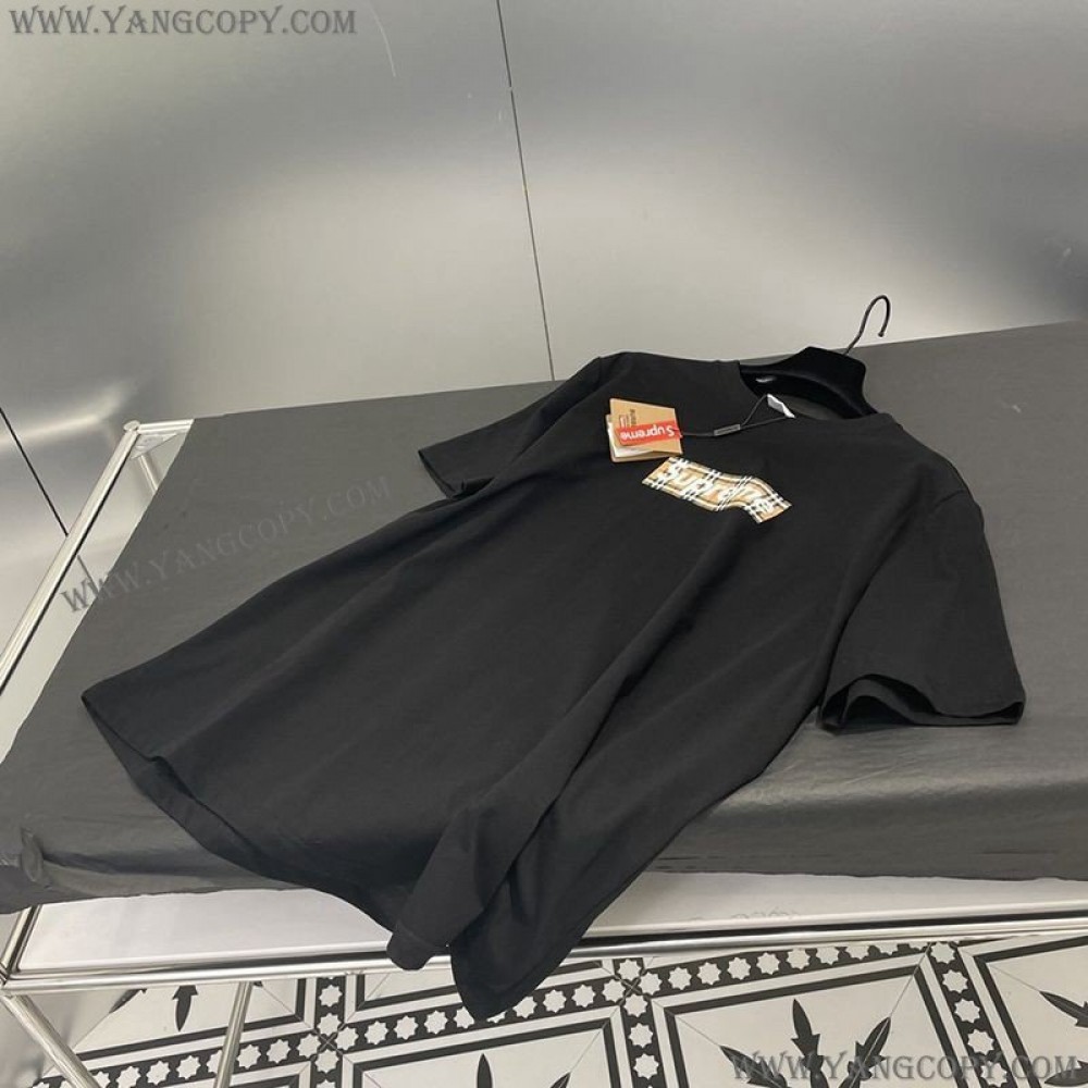 シュプリーム スーパーコピー × バーバリー ボックスロゴ Tシャツ Sha47487