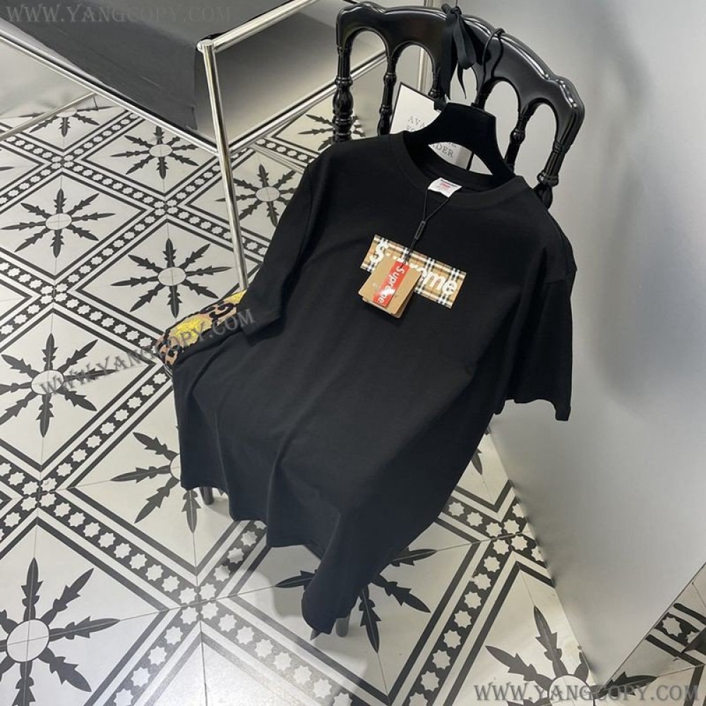 シュプリーム スーパーコピー × バーバリー ボックスロゴ Tシャツ Sha47487