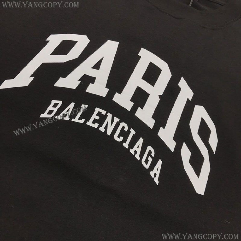 バレンシアガ 偽物 ロゴ入りコットン Tシャツ bal14492
