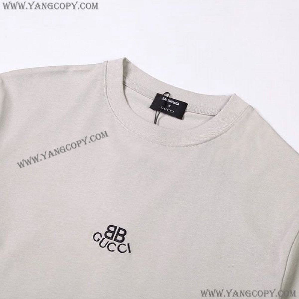 バレンシアガ 偽物 x グッチ コラボ Tシャツ baf05389