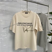 バレンシアガ コピー ロゴ入りコットン Tシャツ bag80455