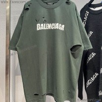 バレンシアガ コピー ロゴ入りコットンTシャツ bar32377