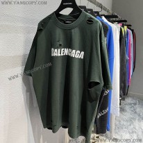 バレンシアガ コピー ロゴ入りコットンTシャツ bar32377