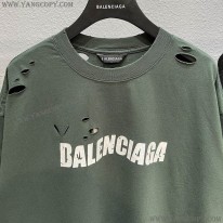 バレンシアガ コピー ロゴ入りコットンTシャツ bar32377