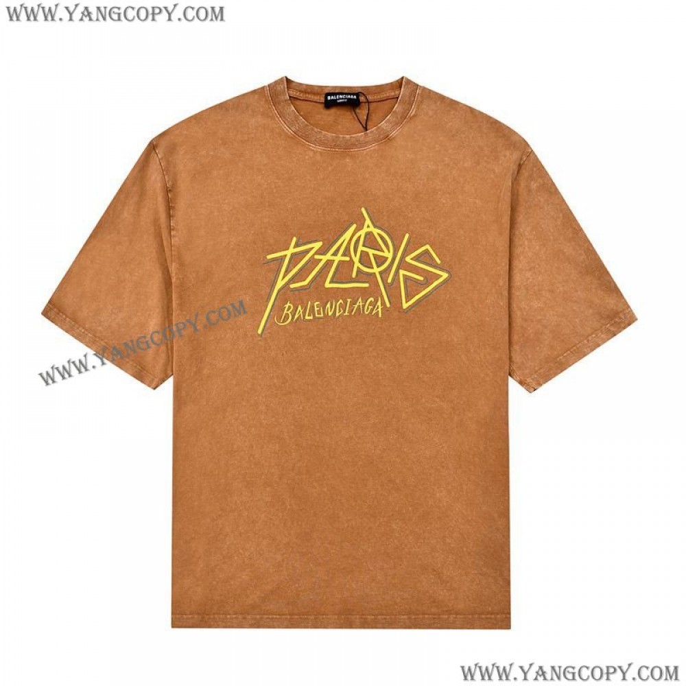 バレンシアガ コピー ParisロゴプリントTシャツ Medium Fit bam93763