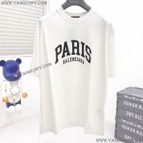 バレンシアガ 偽物 ロゴ入りコットンTシャツ bax91730