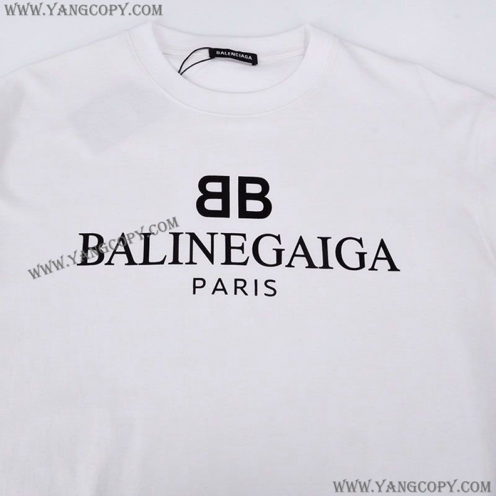 バレンシアガ スーパーコピー ロゴ入りコットンTシャツ bag75181