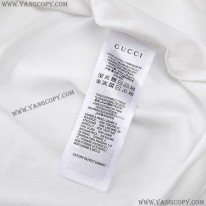 バレンシアガ 偽物 ×グッチ ブラウンロゴ ホワイトTシャツ guw80192