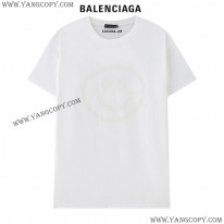 バレンシアガ 偽物 スマイリープリント Tシャツ 2色 bar71195