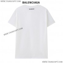 バレンシアガ 偽物 スマイリープリント Tシャツ 2色 bar71195