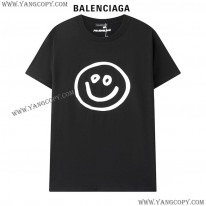 バレンシアガ 偽物 スマイリープリント Tシャツ 2色 bar71195