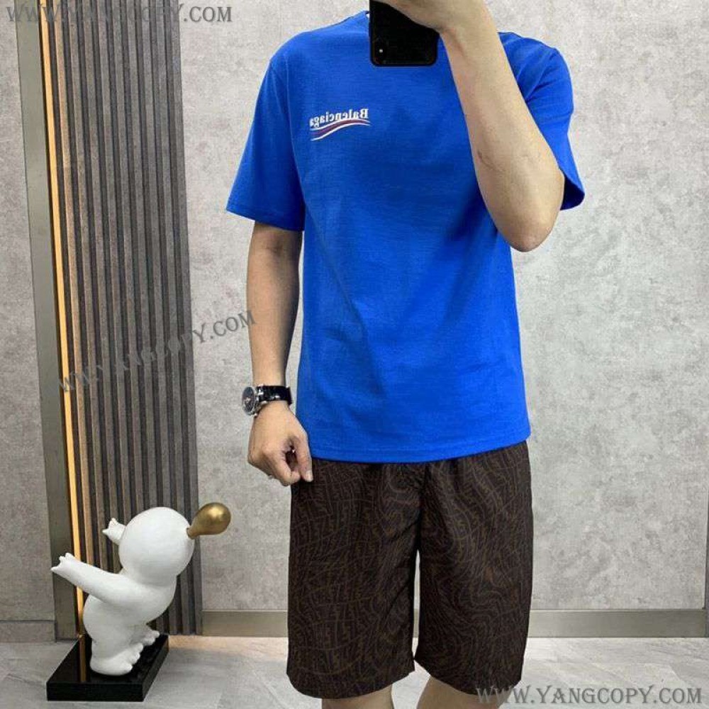 バレンシアガ コピー POLITICAL CAMPAIGN REGULAR FIT Tシャツ bau45511