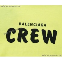 バレンシアガ スーパーコピー CREWロゴ Tシャツ イエロー bah06821