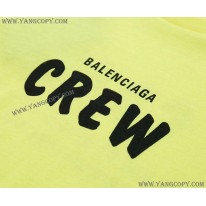 バレンシアガ スーパーコピー CREWロゴ Tシャツ イエロー bah06821