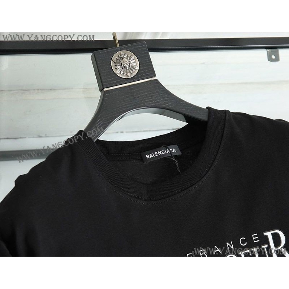 バレンシアガ スーパーコピー クルーネック Tシャツ SACRE COEUR ブラック bar35088