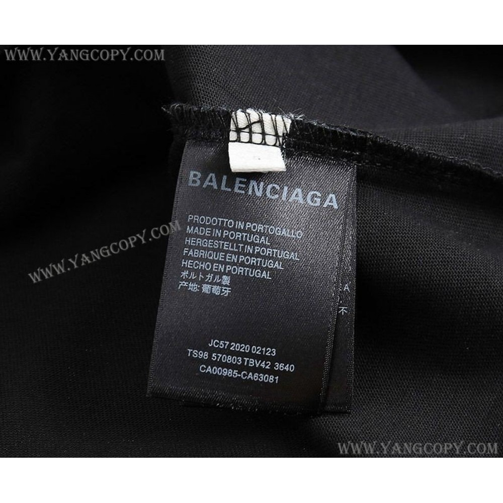 バレンシアガ スーパーコピー クルーネック Tシャツ SACRE COEUR ブラック bar35088