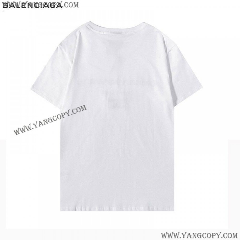 バレンシアガ コピー クルーネックロゴ Tシャツ 2色 bae25524