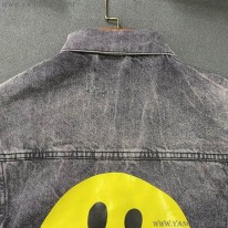 バレンシアガ 偽物 Drip Peace Large Fit ジャケット ストーンウォッシュ ブラックデニム bau61029