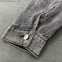 バレンシアガ 偽物 Drip Peace Large Fit ジャケット ストーンウォッシュ ブラックデニム bau61029