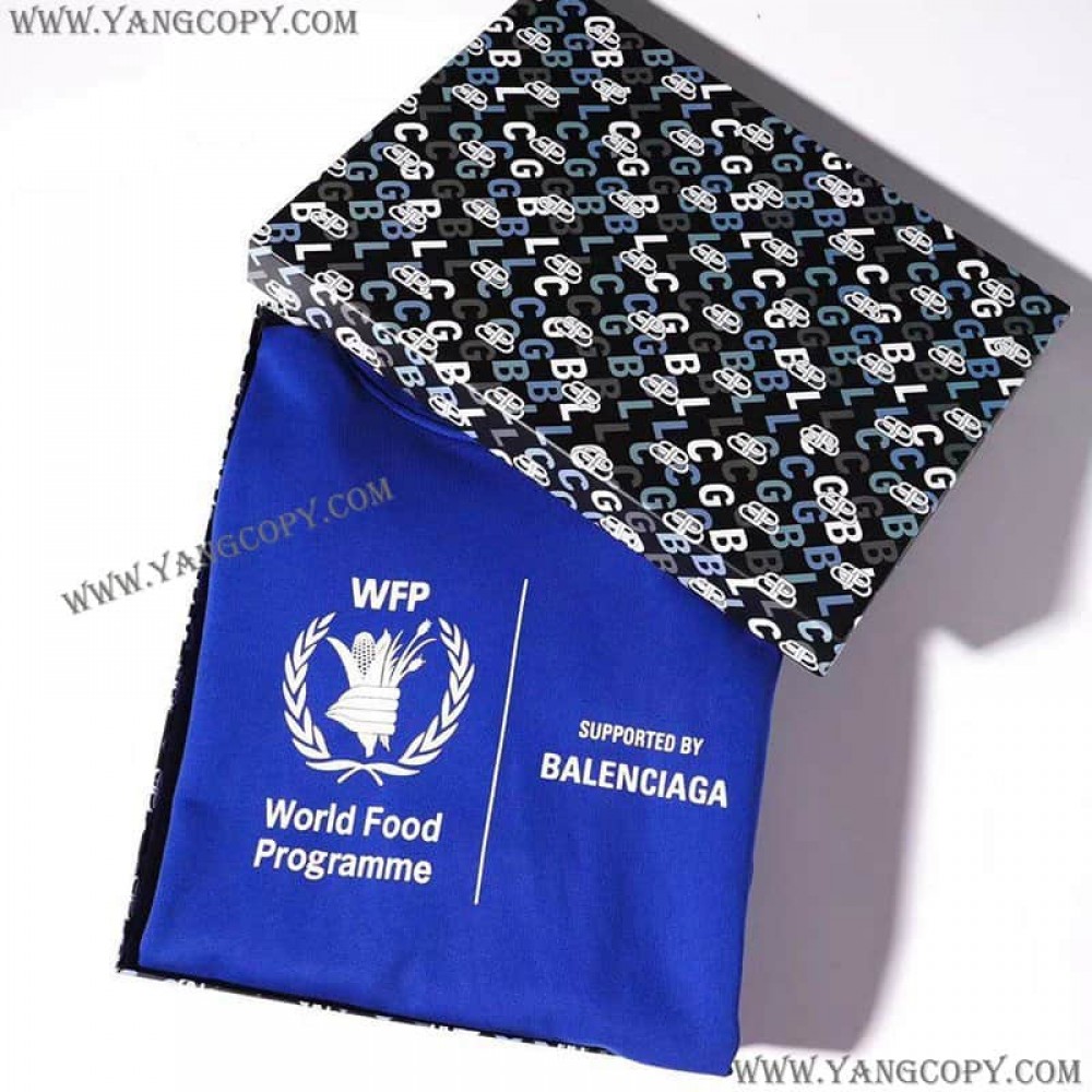 バレンシアガ スーパーコピー WFP フーディ ブルー パーカー bap42067