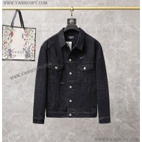 バレンシアガ 偽物 Barcode Large Fit ジャケット ブラックデニム bax80679