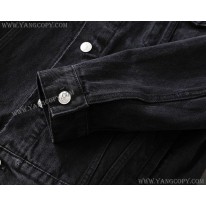 バレンシアガ 偽物 Barcode Large Fit ジャケット ブラックデニム bax80679