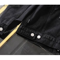 バレンシアガ 偽物 Barcode Large Fit ジャケット ブラックデニム bax80679