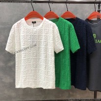 フェンディ スーパーコピー FFロゴ モノグラム ブラック Tシャツ 3色 few32608