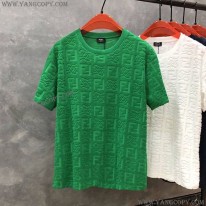 フェンディ スーパーコピー FFロゴ モノグラム ブラック Tシャツ 3色 few32608