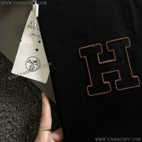 エルメス 偽物 半袖 Tシャツ H刺繍 コットン eri25864