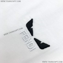 フェンディ 偽物 モンスター ロゴ クルーネック Tシャツ fec07067