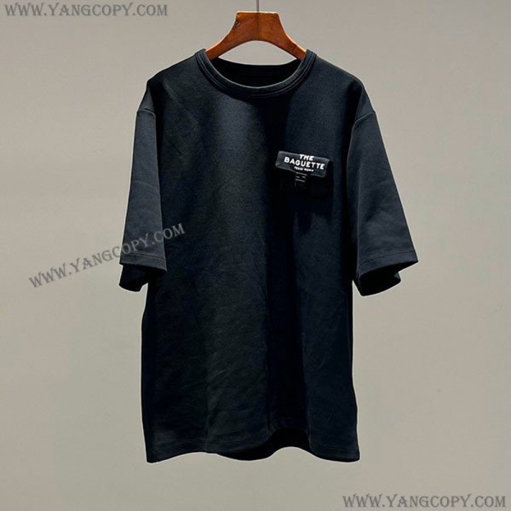 フェンディ コピー ×Marc Jacobs コットンジャージーTシャツ FY1240AOFNF0QA1
