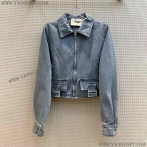 フェンディ コピー ブルー デニムジャケット FLF729ANP1F1KE5